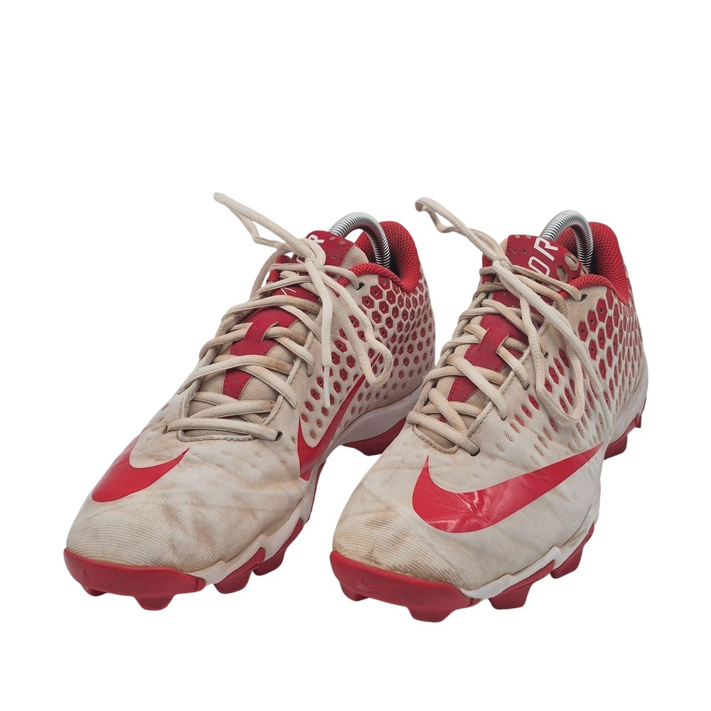 Nike Vapor‎ Fastflex Football Cleats Shoes Mens Size 10 White Red A07945-116